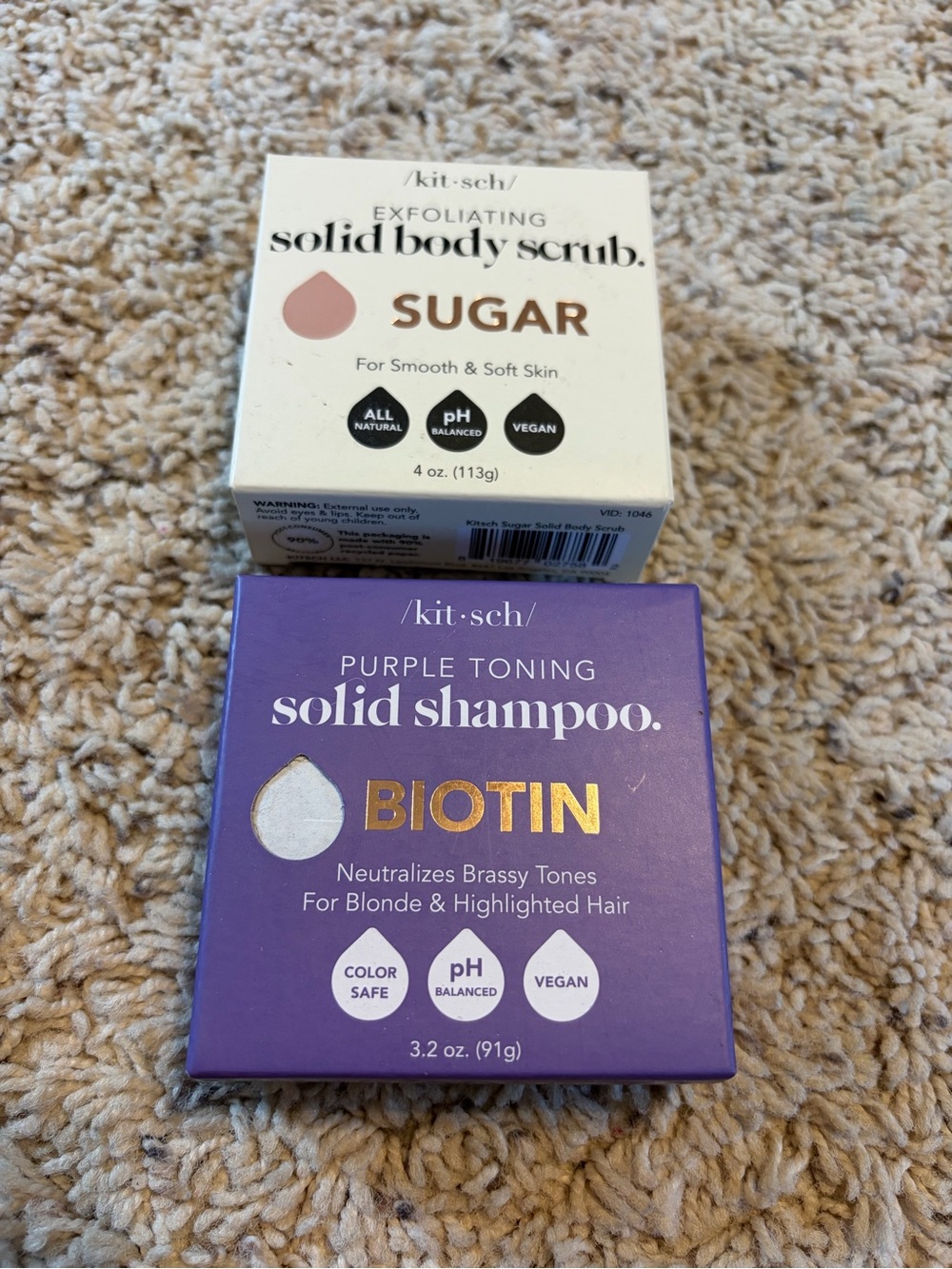 NWT Kitsch Purple Toning Solid Shampoo Bar and Body Scrub